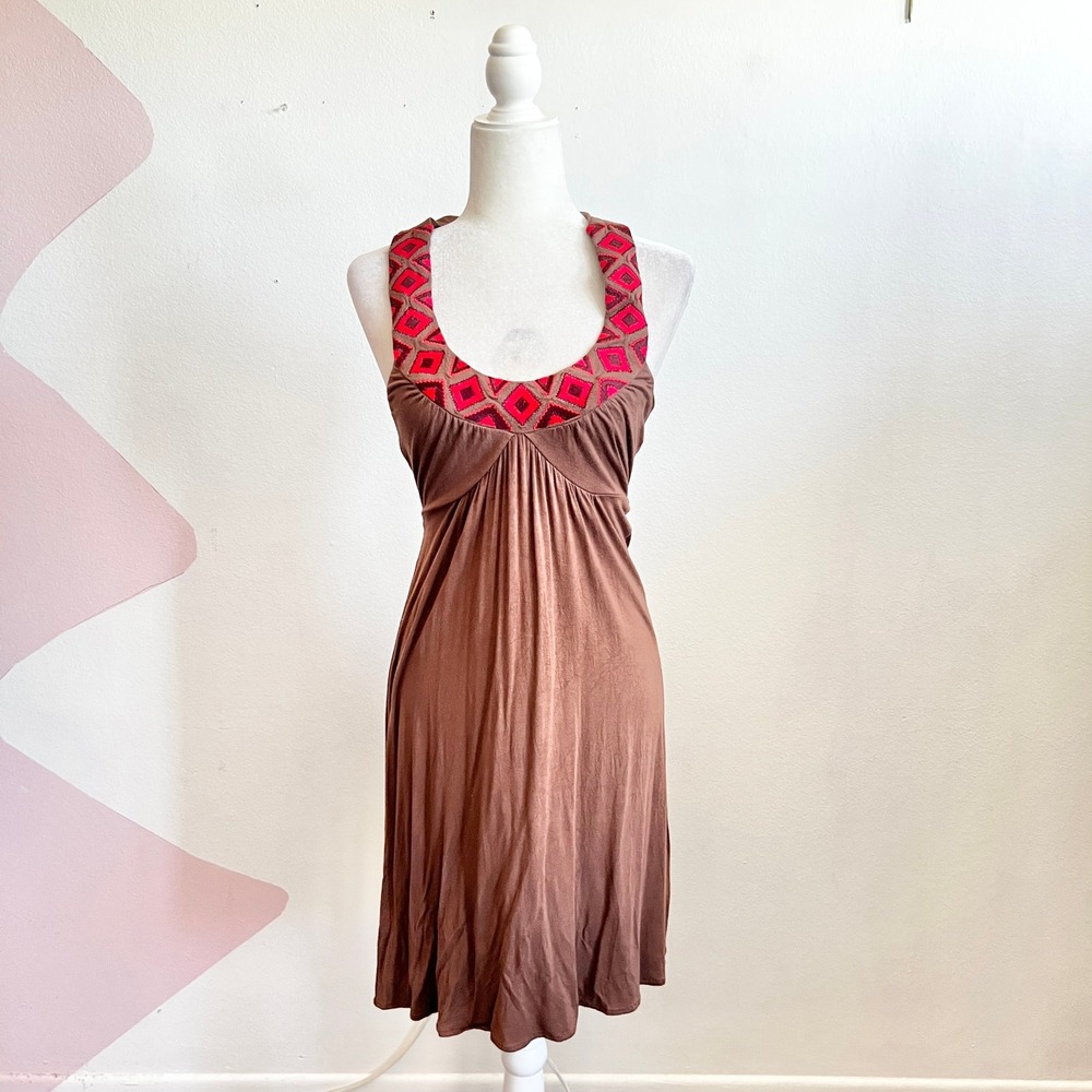 Halter Babydoll Dress Y2K 2000s Coquette Cottagecore Western Sz XS